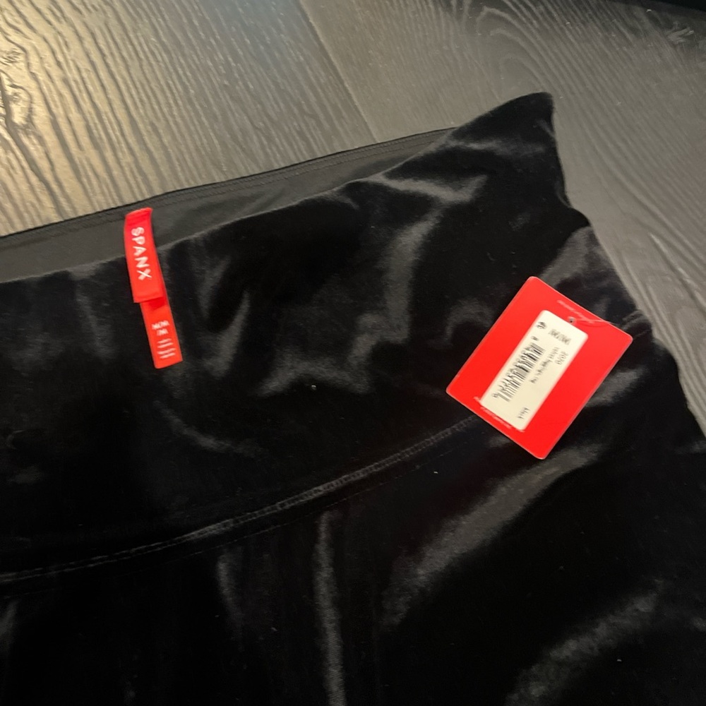 SPANX Luxurious Black Velvet Skirt